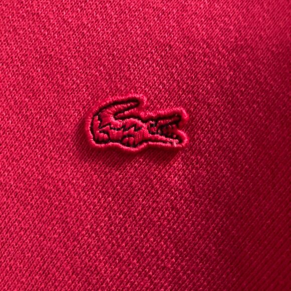 Lacoste Alligator Long Sleeve Red T-Shirt Dress - Size 42 EU/10 USA - New w/Tags - Picture 3 of 13